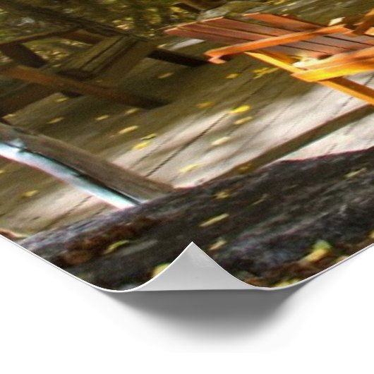 "Aspen Hideaway" Gazebo, Herbst Poster (Ecke)