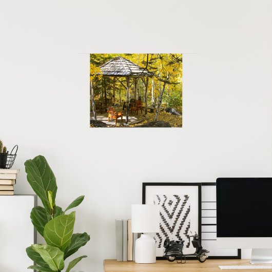 "Aspen Hideaway" Gazebo, Herbst Poster (Heimbüro)