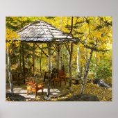 "Aspen Hideaway" Gazebo, Herbst Poster (Vorne)