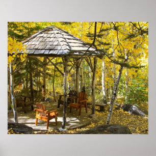 "Aspen Hideaway" Gazebo, Herbst Poster