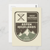 Aspen Highlands Aspen Rocky Mountains Colorado Postkarte (Vorne/Hinten)