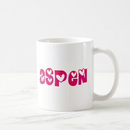 Aspen in den Herzen Kaffeetasse (Rechts)