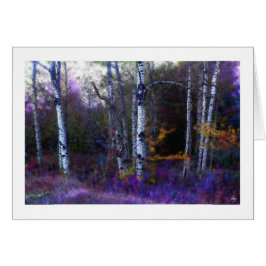 Aspen in Lila und blau