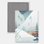 Aspen Kühlschrank Magnet (Vorderseite/Rückseite)