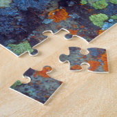 Aspen-Laub auf einem lichenbedeckten Felsen Puzzle (Seite)