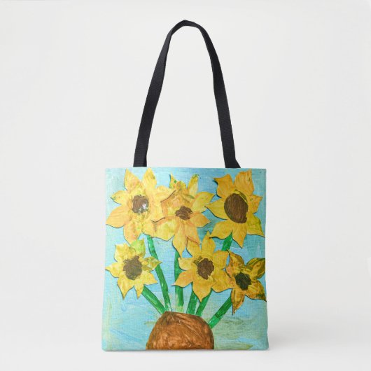Aspen & Laura's VanGogh inspiriert Sonnenblumen Ta Tasche (Vorderseite)