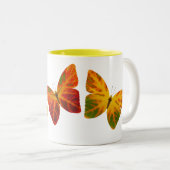 Aspen Leaf Butterflies Zweifarbige Tasse (VorderseiteRechts)