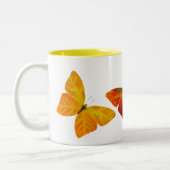 Aspen Leaf Butterflies Zweifarbige Tasse (Links)
