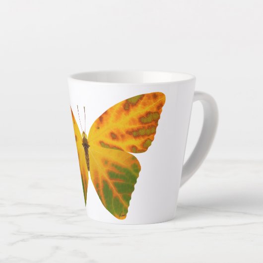 Aspen Leaf Butterfly 1 Milchtasse (Rechte Ecke)