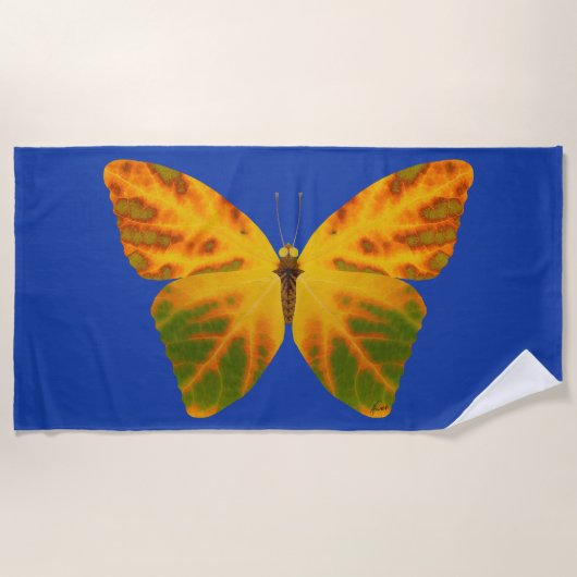 Aspen Leaf Butterfly 1 Strandtuch (Vorderseite)
