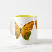 Aspen Leaf Butterfly 1 Zweifarbige Tasse (Vorderseite Links)