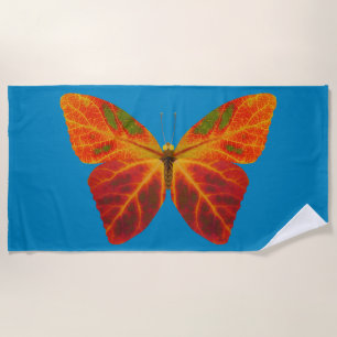 Aspen Leaf Butterfly 2 Strandtuch