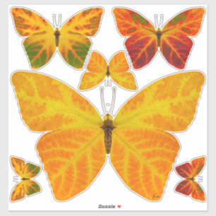 Aspen Leaf Butterfly 3 Aufkleber