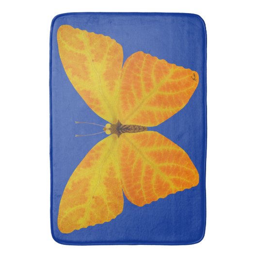 Aspen Leaf Butterfly 3 Badematte (Vorderseite Vertikal)