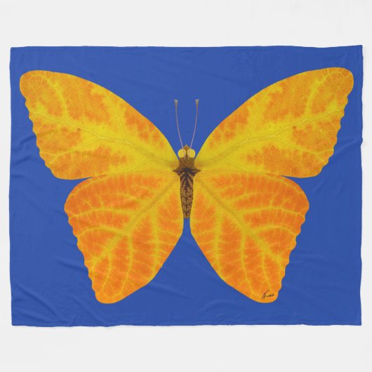 Aspen Leaf Butterfly 3 Fleecedecke (Vorderseite (Horizontal))