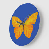 Aspen Leaf Butterfly 3 Große Wanduhr (Winkel)