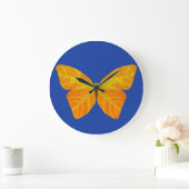 Aspen Leaf Butterfly 3 Große Wanduhr (Zuhause)