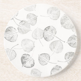 Aspen Leaf Prints Design © Sandy Long Sandstein Untersetzer