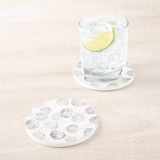 Aspen Leaf Prints Design © Sandy Long Sandstein Untersetzer (Seite)