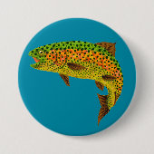 Aspen Leaf Regenbogenforelle 1 Button (Vorderseite)