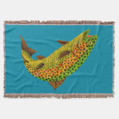 Aspen Leaf Regenbogenforelle 1 Decke (Vorderseite)