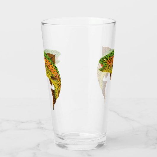 Aspen Leaf Regenbogenforelle 1 Glas (Links)