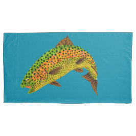 Aspen Leaf Regenbogenforelle 1 Kissenbezug