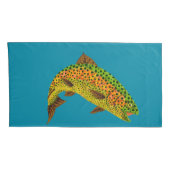 Aspen Leaf Regenbogenforelle 1 Kissenbezug (Rückseite-Rechts)