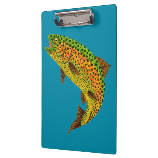 Aspen Leaf Regenbogenforelle 1 Klemmbrett (Links)