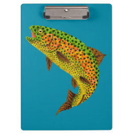 Aspen Leaf Regenbogenforelle 1 Klemmbrett