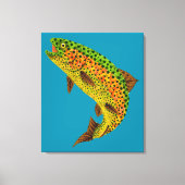 Aspen Leaf Regenbogenforelle 1 Leinwanddruck (Vorderseite)