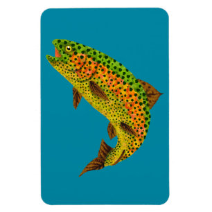 Aspen Leaf Regenbogenforelle 1 Magnet