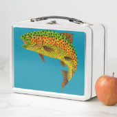 Aspen Leaf Regenbogenforelle 1 Metall Brotdose (Beispiel)
