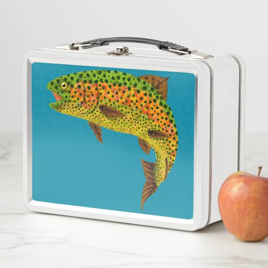 Aspen Leaf Regenbogenforelle 1 Metall Brotdose (Beispiel)