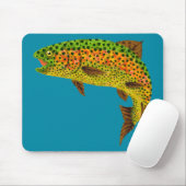 Aspen Leaf Regenbogenforelle 1 Mousepad (Mit Mouse)