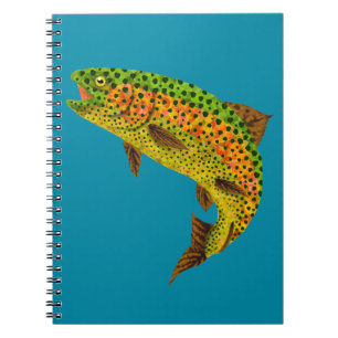 Aspen Leaf Regenbogenforelle 1 Notizblock