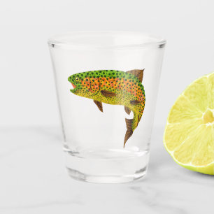 Aspen Leaf Regenbogenforelle 1 Schnapsglas