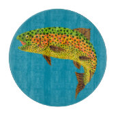 Aspen Leaf Regenbogenforelle 1 Schneidebrett (Vorderseite)