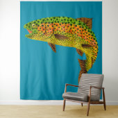 Aspen Leaf Regenbogenforelle 1 Wandteppich (Beispiel)