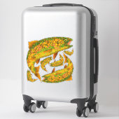 Aspen Leaf Regenbogenforelle 2 Aufkleber (Koffer)