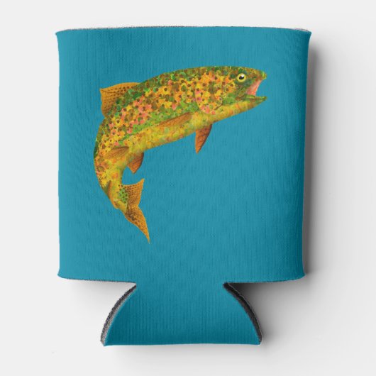 Aspen Leaf Regenbogenforelle 2 Dosenkühler (Vorderseite)