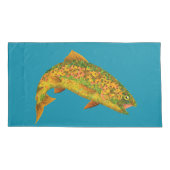 Aspen Leaf Regenbogenforelle 2 Kissenbezug (Rückseite-Links)