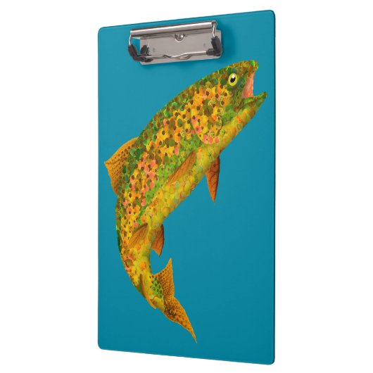 Aspen Leaf Regenbogenforelle 2 Klemmbrett (Links)