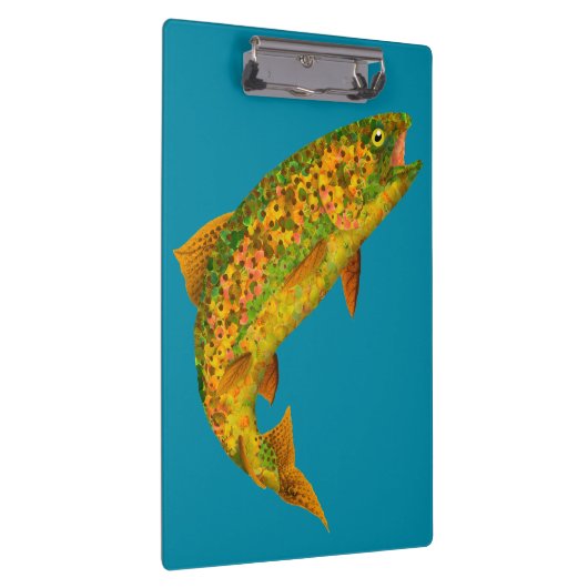Aspen Leaf Regenbogenforelle 2 Klemmbrett (Rechts)