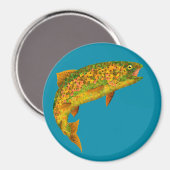 Aspen Leaf Regenbogenforelle 2 Magnet (Vorderseite/Rückseite)
