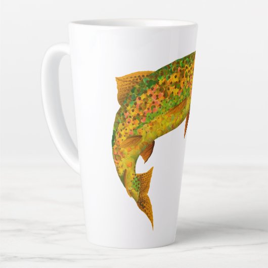 Aspen Leaf Regenbogenforelle 2 Milchtasse (Linke Ecke)