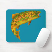 Aspen Leaf Regenbogenforelle 2 Mousepad (Mit Mouse)