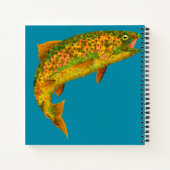 Aspen Leaf Regenbogenforelle 2 Notizblock (Rückseite)