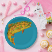 Aspen Leaf Regenbogenforelle 2 Pappteller (Party)