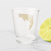 Aspen Leaf Regenbogenforelle 2 Schnapsglas (Rückseite)